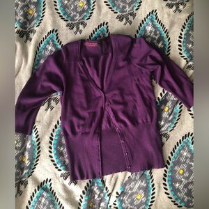 Maurice’s purple cardigan